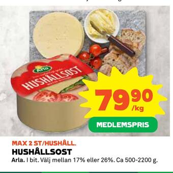 Coop Daglivs Hushållsost erbjuda