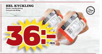 Din Mat Hel kyckling erbjuda