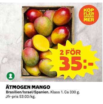 Coop Daglivs Ätmogen mango erbjuda