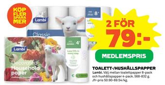 Coop Daglivs Toalett-/hushållspapper erbjuda