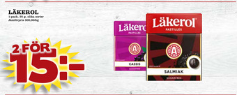 Din Mat Läkerol erbjuda