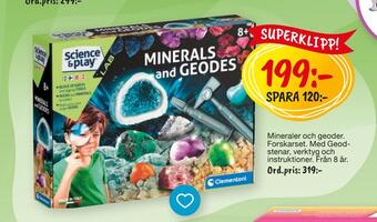 Leklust Mineraler och geoder erbjuda