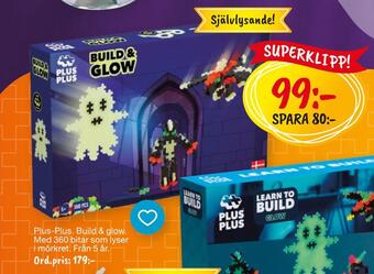 Leklust Plus-plus build & glow erbjuda
