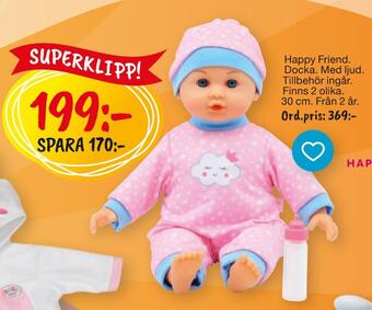 Leklust Happy friend docka erbjuda