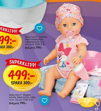 Leklust Baby born magisk docka erbjuda