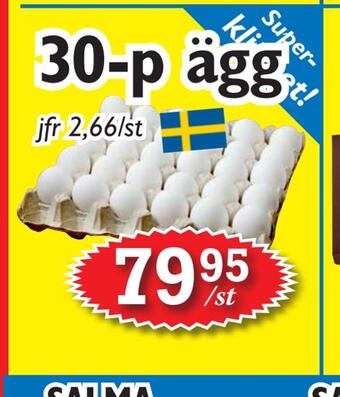 T-jarlen 30-p ägg erbjuda