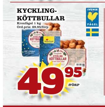Supergrossen Kycklingköttbullar erbjuda