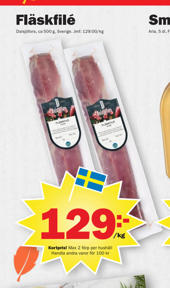 Pekås Fläskfilé erbjuda