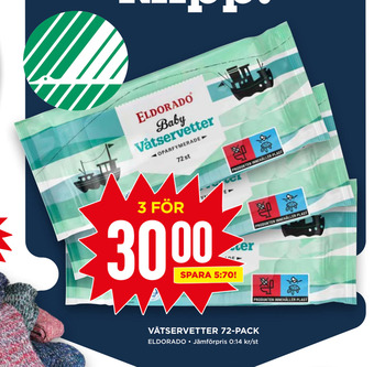 Willys Våtservetter 72-pack erbjuda