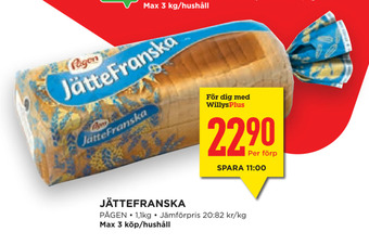 Willys Hemma Jättefranska erbjuda