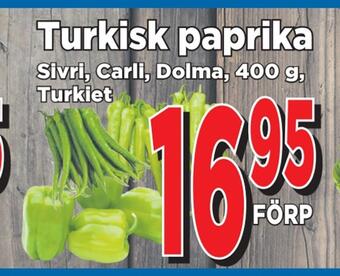 Supergrossen Turkisk paprika erbjuda