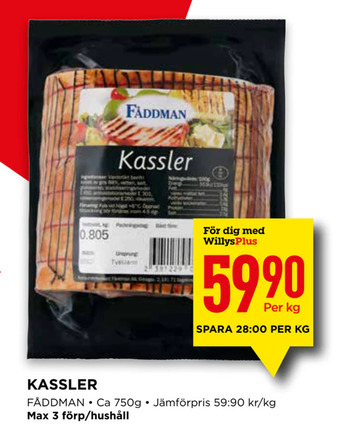 Willys Kassler erbjuda