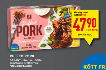 Willys Pulled pork erbjuda