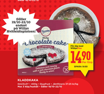 Willys Kladdkaka erbjuda