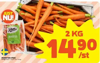 Coop Extra Morötter I Påse 1.2kg erbjuda