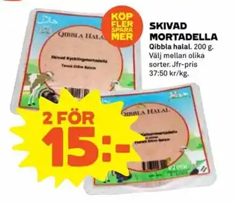 Qibbla halal Skivad Mortadella 200g