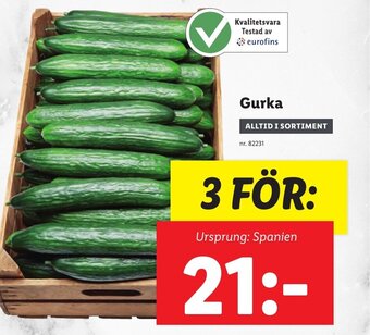 Lidl Gurka erbjuda