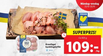 Lidl Kronfågel kycklinglårfilé erbjuda