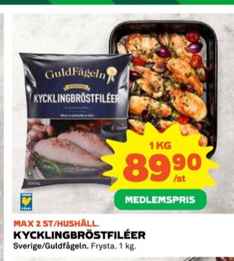 Coop Guldfågeln kycklingbröstfilé erbjuda
