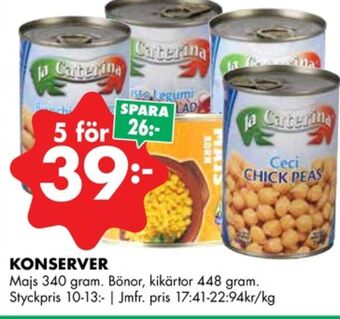 ÖoB La caterina bönor erbjuda