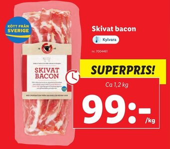 Lidl Skivat bacon erbjuda