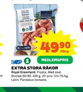 Coop Royal greenland räkor med skal erbjuda
