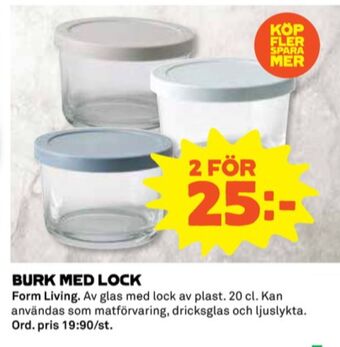 Coop Form living förvaringsburkar erbjuda