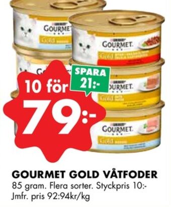ÖoB Gourmet gold kattmat erbjuda