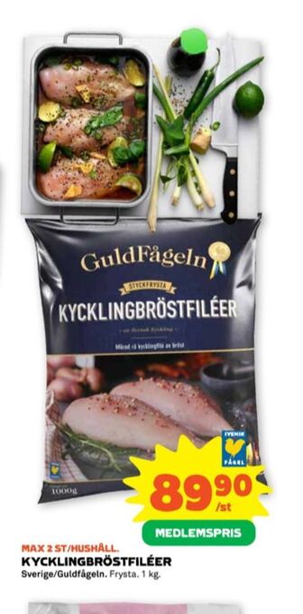 Stora Coop Guldfågeln kycklingbröstfilé erbjuda