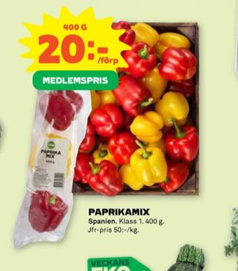 Stora Coop Coop paprika erbjuda