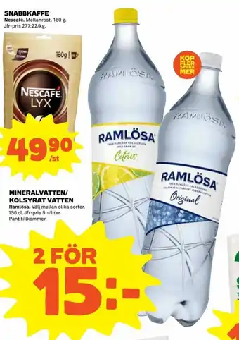 Ramlösa Mineralvatten/kolsyrat vatten 150cl