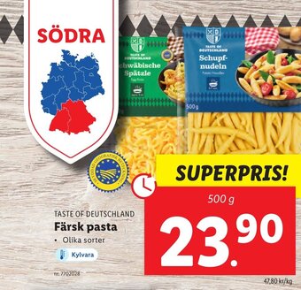 Lidl TASTE OF DEUTSCHLAND Färsk pasta erbjuda
