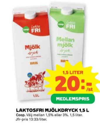 Stora Coop Coop mellanmjölk erbjuda