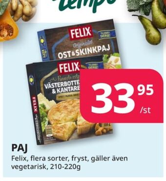 Tempo Felix matpajer erbjuda