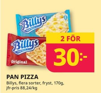 Tempo Billys pizza erbjuda