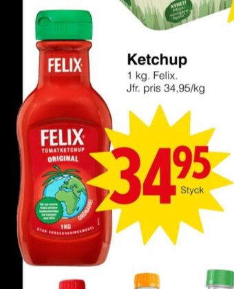 Matöppet Felix ketchup erbjuda
