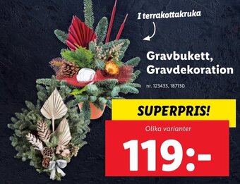 Lidl Gravbukett, Gravdekoration erbjuda