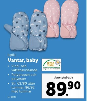 Lidl Vantar, baby erbjuda