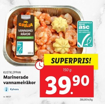 Lidl Marinerade vannameiräkor erbjuda