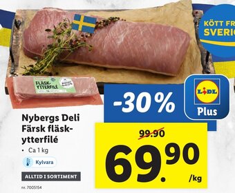Lidl Nybergs Deli Färsk fläskytterfilé erbjuda