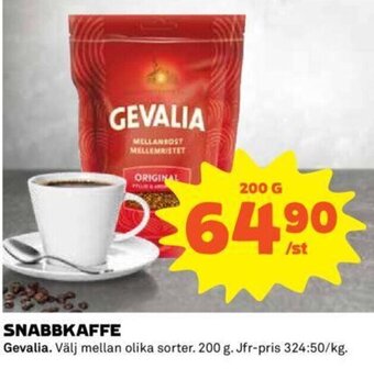 Coop SNABBKAFFE Gevalia erbjuda