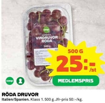 Coop RÖDA DRUVOR erbjuda