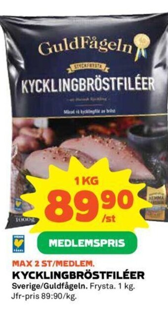 Coop KYCKLINGBRÖSTFILÉER Sverige/Guldfågeln erbjuda