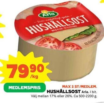 Coop HUSHÅLLSOST Arla erbjuda