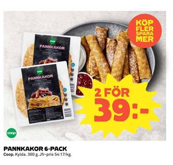 Coop Pannkakor 6-pack erbjuda