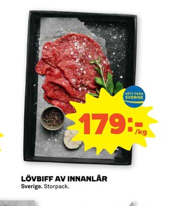 Stora Coop Lövbiff av innanlår erbjuda