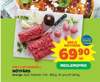 Stora Coop Nötfärs erbjuda