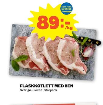 Stora Coop Fläskkotlett med ben erbjuda