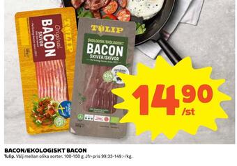 Coop Bacon/ekologiskt bacon erbjuda