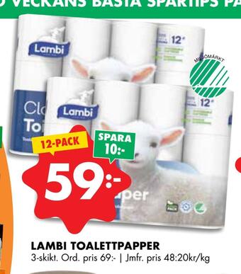 ÖoB Lambi toalettpapper erbjuda